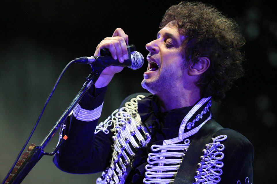 Argentine musician Gustavo Cerati is seen on stage on May 15, 2010 during his "Fuerza Natural (Natural Force) 2009-2010" tour in Caracas. Cerati underwent brain surgery after suffering a transient ischemic attack at the end of the concert in the Venezuelan capital. The rocker is in critical condition according to doctors, but have said that his situation is stable and has not shown sgns of neurological deterioration. AFP PHOTO/El Universal/Kisai Mendoza -------------RESTRICTED TO EDITORIAL USE/NO SALES/GETTY OUT------------------- (Photo credit should read Kisai Mendoza/AFP/Getty Images)