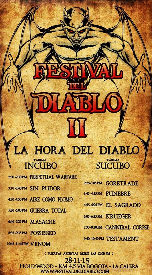 Programación oficial Festival del Diablo ll.