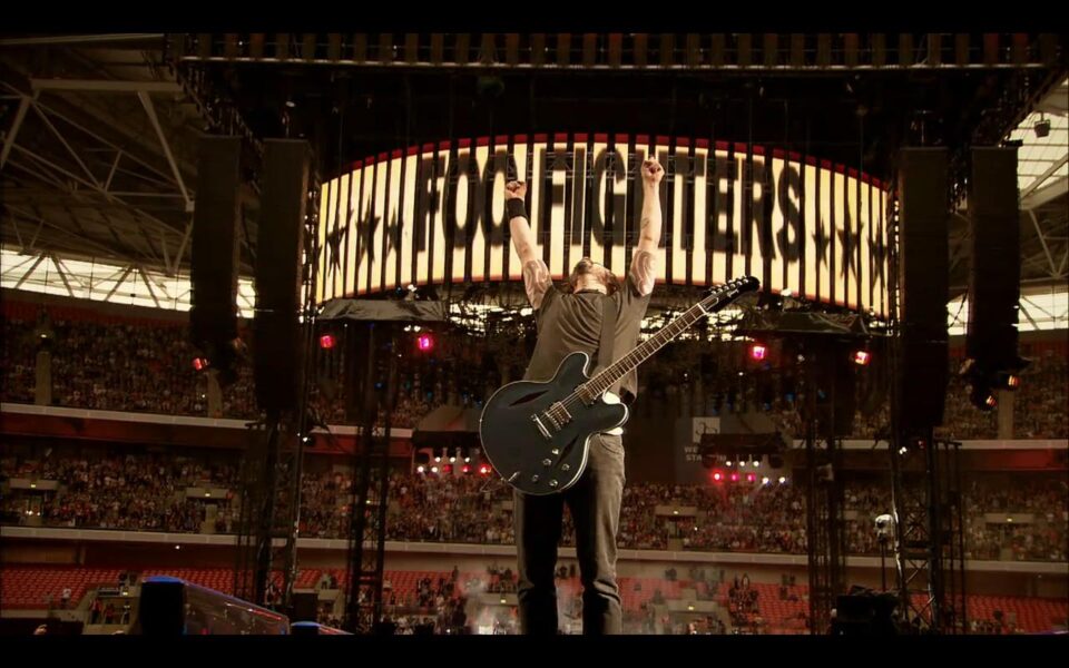 Dave Grohl en vivo en el estadio de Wembley.