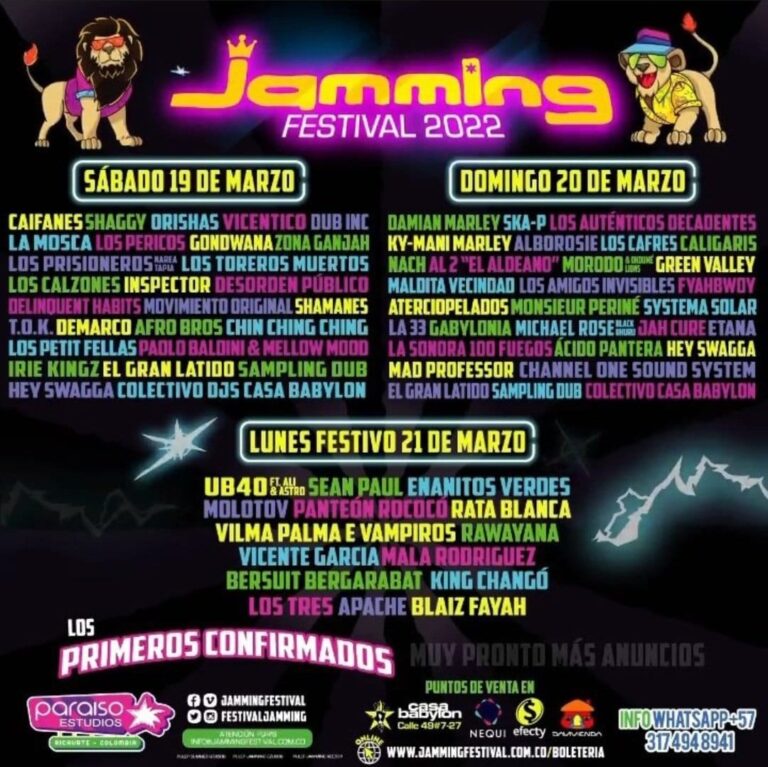 Jamming Festival 2022: cartel y fecha oficial - Colectivo Sonoro